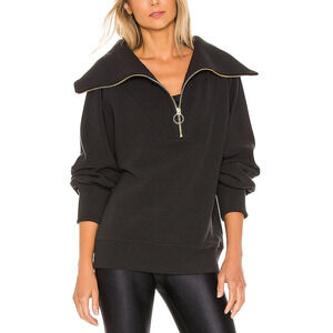 Varley 'Vine' Black Cotton Pullover Sweater Size S